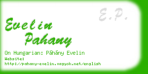 evelin pahany business card